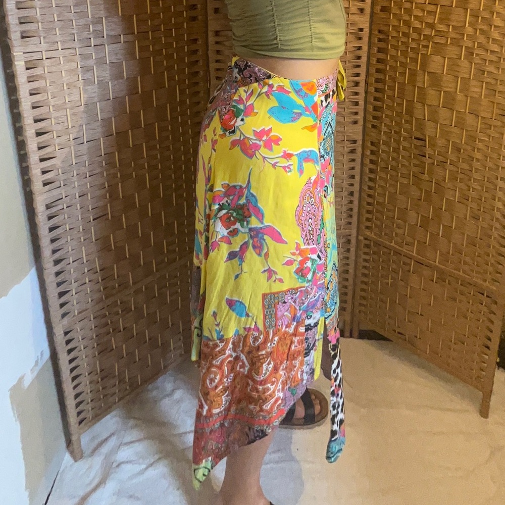 Melissa Paige Patchwork Midi Skirt - Picture 3 of 15